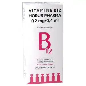 Vitamine B12 Horus Pharma 0,05 % Collyre Sol En Récipient Unidose 20unid/0,4ml à Versailles