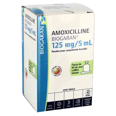 Amoxicilline Biogaran 125 Mg/5 Ml, Poudre Pour Suspension Buvable à VILLERS-LE-LAC