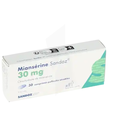 Mianserine Sandoz 30 Mg, Comprimé Pelliculé Sécable à Sèvres