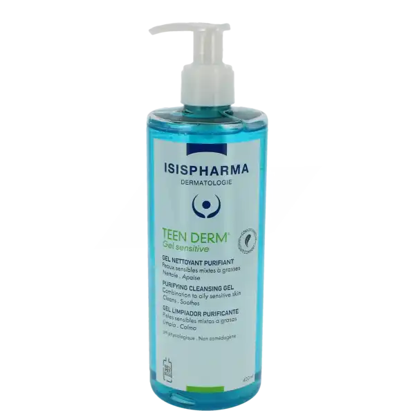 Teen Derm Gel Sensitive Gel Nettoyant Purifiant Fl Pompe/400ml