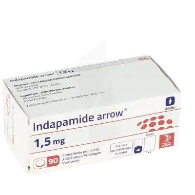 Indapamide Arrow 1,5 Mg, Comprimé Pelliculé à Libération Prolongée à Saint Leu La Forêt