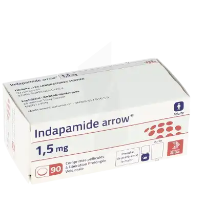 INDAPAMIDE ARROW 1,5 mg, comprimé pelliculé à libération prolongée
