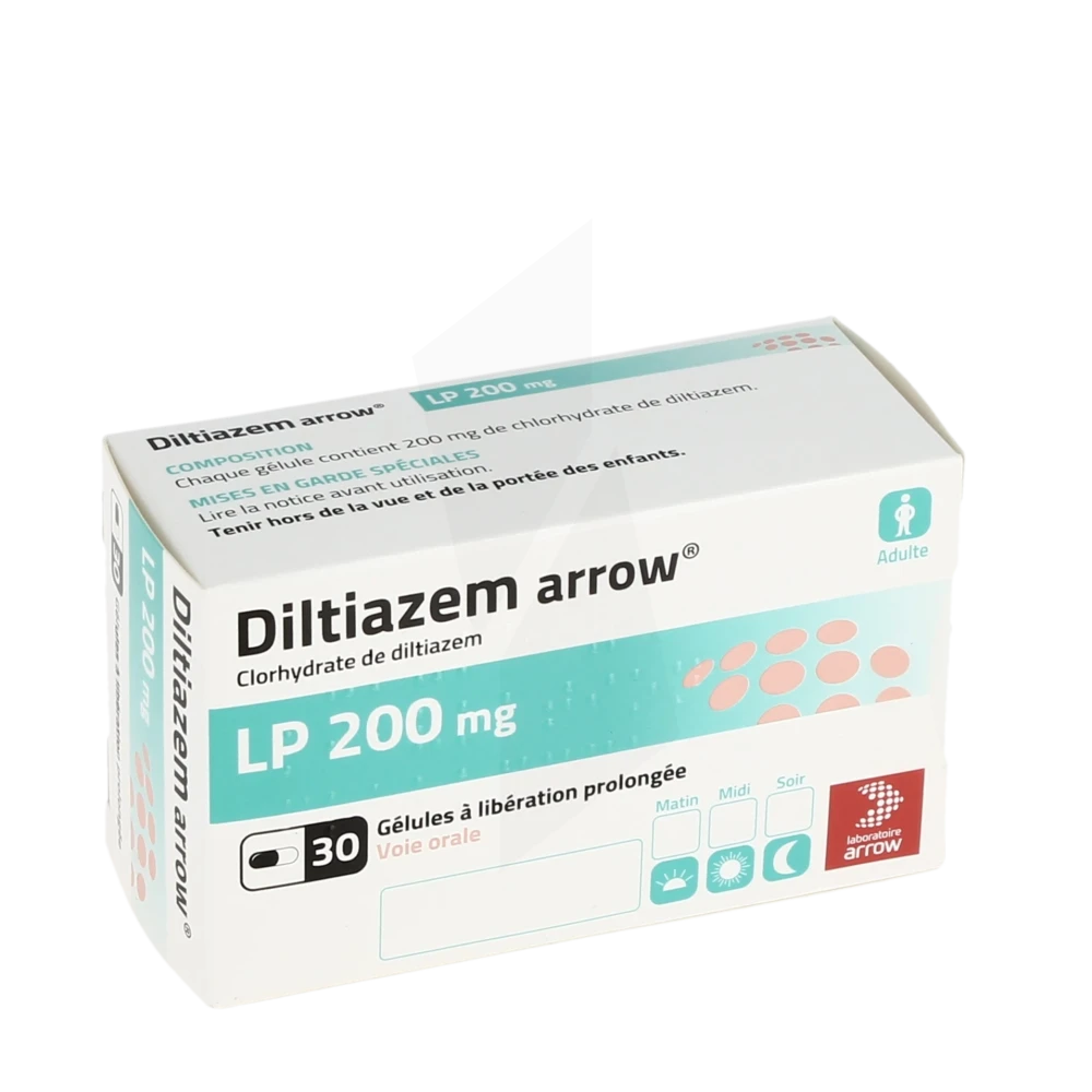 Diltiazem Arrow Lp 200 Mg, Gélule à Libération Prolongée