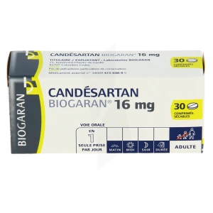 Candesartan Biogaran 16 Mg, Comprimé Sécable