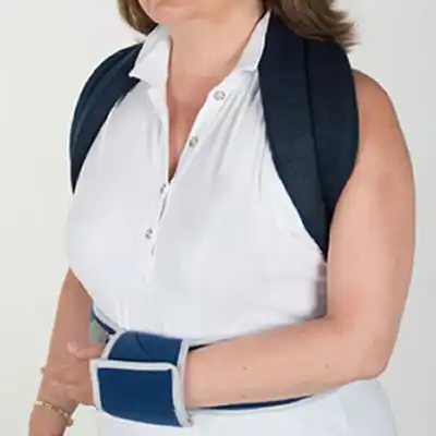 CLAVICIM Sangle immob clav bleu/gri T2