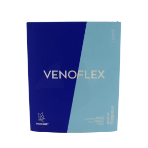 Venoflex Elegance 2 Bas Cuisse Antiglisse Maille Côtelée Homme Beige Taille 1n
