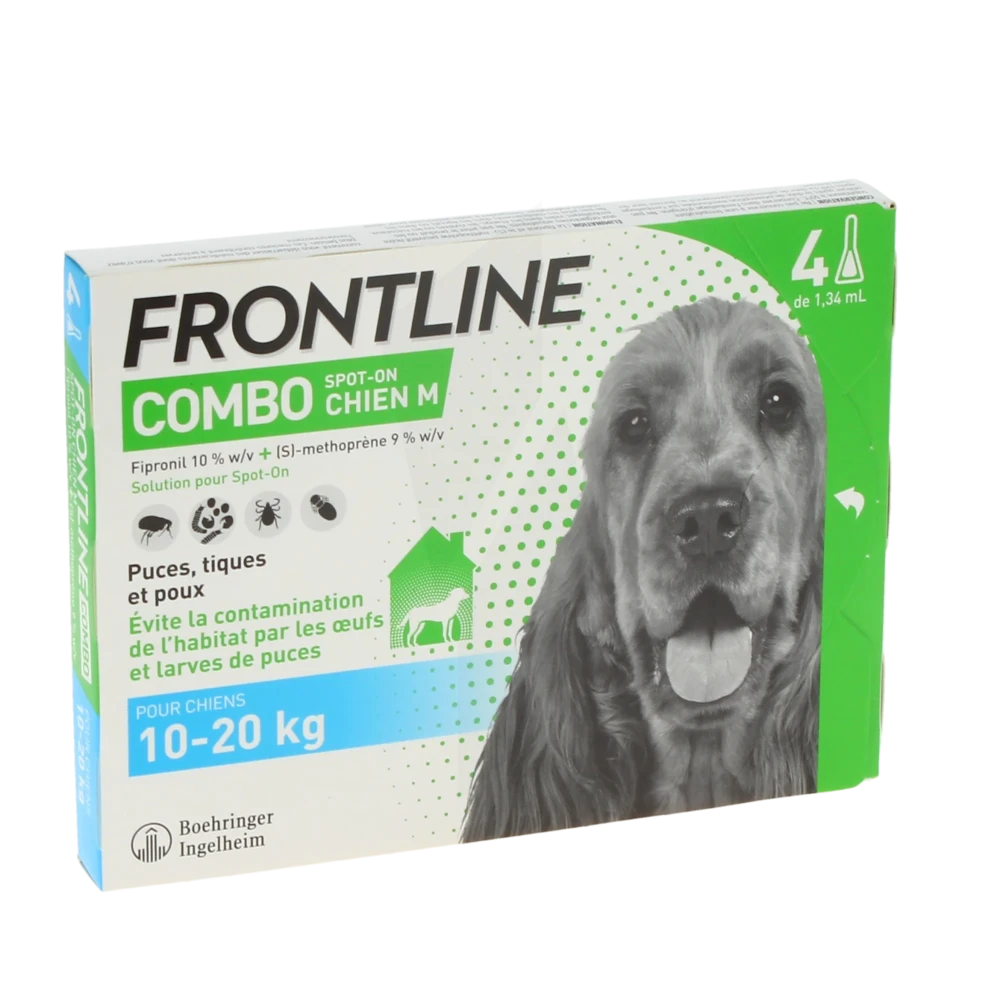 Frontline Combo 134,00 Mg / 120,60 Mg Solution Pour Spot-on Pour Chien M, Solution Pour Spot-on