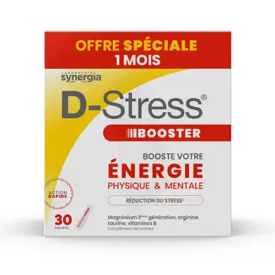 Synergia D-stress Booster Poudre Solution Buvable 30 Sachets à BOUILLARGUES