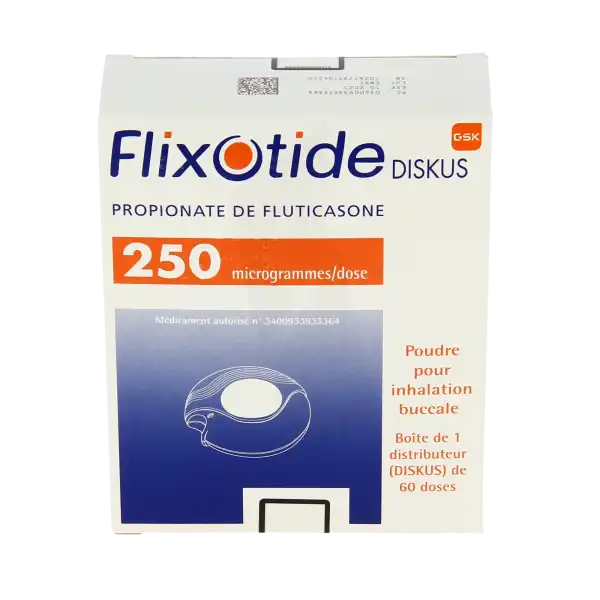 Flixotide Diskus 250 Microgrammes/dose, Poudre Pour Inhalation En Récipient Unidose