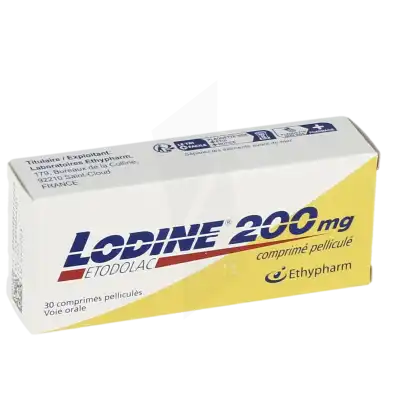 Lodine 200 Mg, Comprimé Pelliculé à MERINCHAL