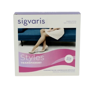 Sigvaris Styles Transparent Chaussettes Po Femme Classe 2 Beige 120 X Large Normal