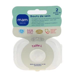 Mam Bout Sein Silicone + BoÎte StÉrilisation L Boîte De 2