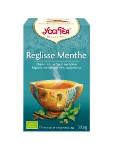 Yogi Tea Tis AyurvÉdique RÉglisse Menthe Bio 17sach/1,8g à L'ISLE-SUR-LA-SORGUE