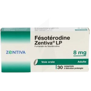 Fesoterodine Zentiva Lp 8 Mg, Comprimé à Libération Prolongée