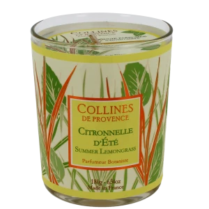 Collines De Provence Bougie Parfumée Citronnelle D'été Pot/180g