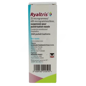 Ryaltris 25 Microgrammes/600 Microgrammes/dose, Suspension Pour Pulvérisation Nasale