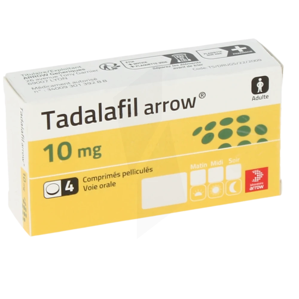 Tadalafil Arrow 10 Mg, Comprimé Pelliculé
