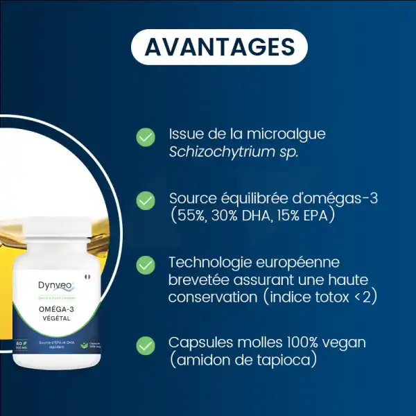 Dynveo Omega 3 Végétal 60 Capsules