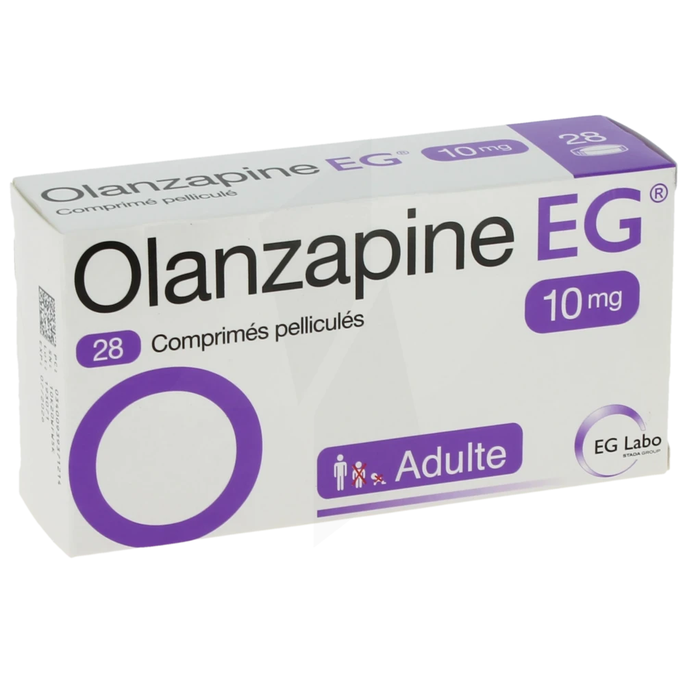 Olanzapine Eg 10 Mg, Comprimé Pelliculé