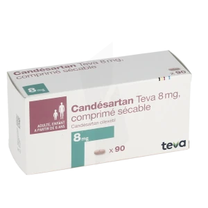 Candesartan Teva 8 Mg, Comprimé Sécable