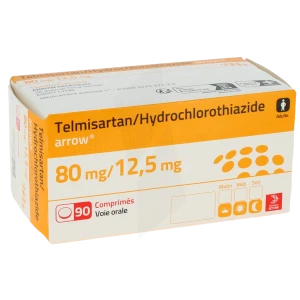 Telmisartan/hydrochlorothiazide Arrow 80 Mg/12,5 Mg, Comprimé