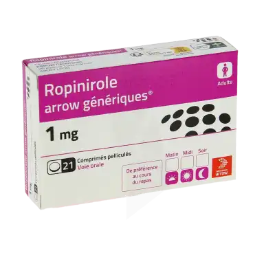 Ropinirole Arrow Generiques 1 Mg, Comprimé Pelliculé à Chelles