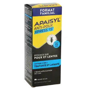 Apaisyl Anti-poux Xpress 15' Lotion Antipoux Et Lente 200ml+peigne à Angers