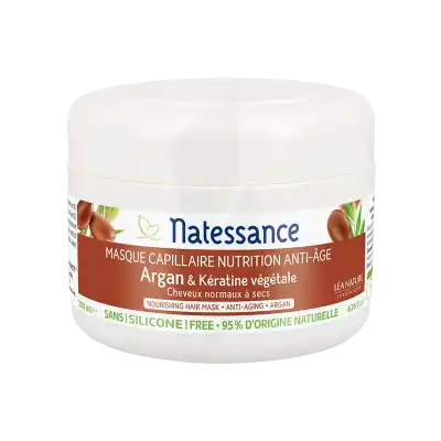 Natessance Argan Masque capillaire nutrition anti-âge 200ml
