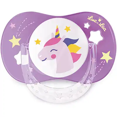 Luc Et Lea Duo Sucette SymÉtrique +18mois Licorne/arc En Ciel B/2