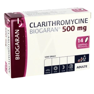 Clarithromycine Biogaran 500 Mg, Comprimé Pelliculé