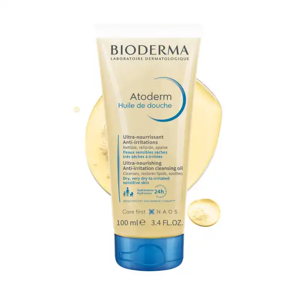 Bioderma Atoderm Huile De Douche Peau Sèche Sujette Eczéma Atopique 100ml