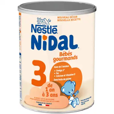 Nestlé Nidal 3 Bébés Gourmands Lait En Poudre B/800g à COLLONGES-SOUS-SALEVE