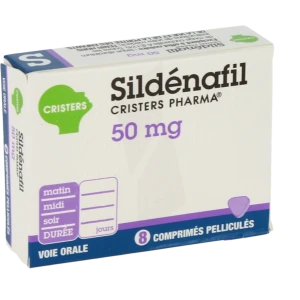 Sildenafil Cristers Pharma 50 Mg, Comprimé Pelliculé