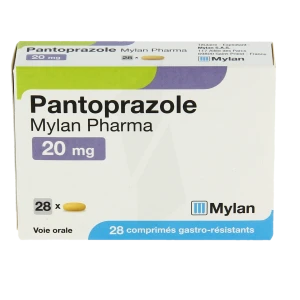 Pantoprazole Mylan Pharma 20 Mg, Comprimé Gastro-résistant