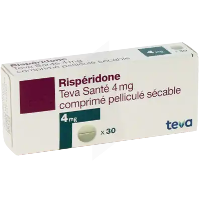RISPERIDONE TEVA SANTE 4 mg, comprimé pelliculé sécable