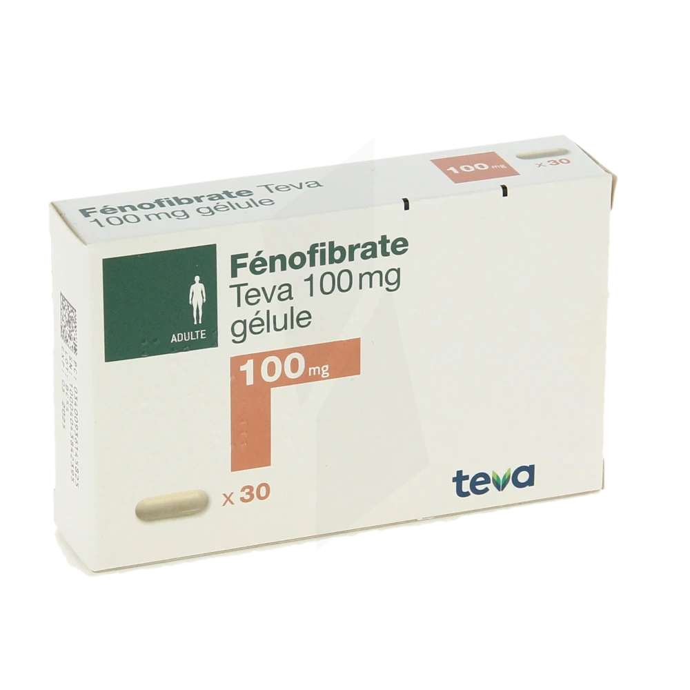 Fenofibrate Teva 100 Mg, Gélule