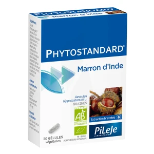 Pileje Phytostandard - Marron D'inde 20 Gélules Végétales