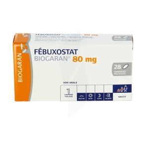 Febuxostat Biogaran 80 Mg, Comprimé Pelliculé