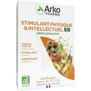 Arkofluide Bio Solution Buvable Stimulant Physique 20 Ampoules/15ml