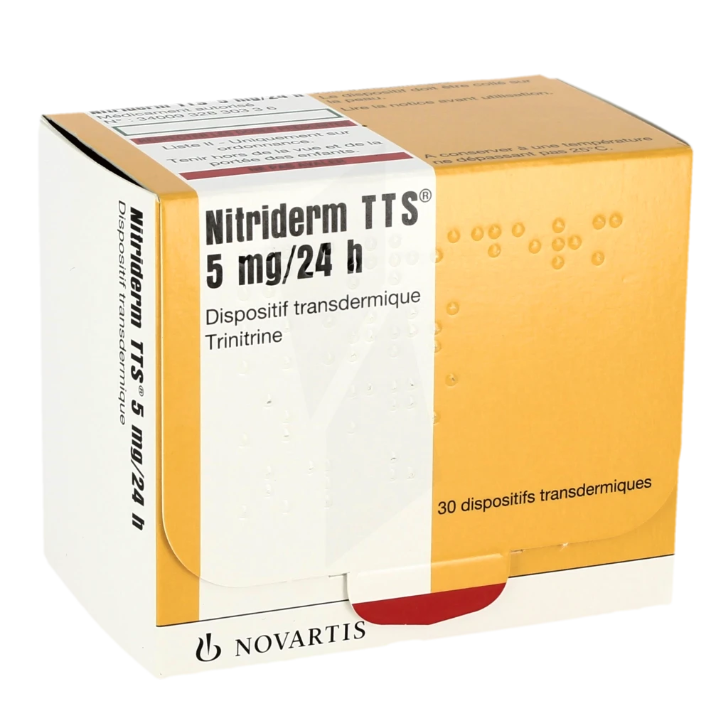 Nitriderm Tts 5 Mg/24 H, Dispositif Transdermique