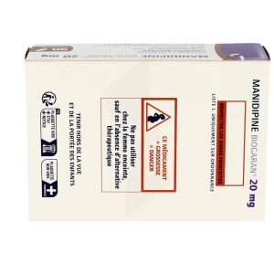 Manidipine Biogaran 20 Mg, Comprimé