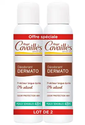 Rogé Cavaillès Déodorants Déo Dermato Anti-odeurs 48h Spray 2x150ml à St Médard En Jalles