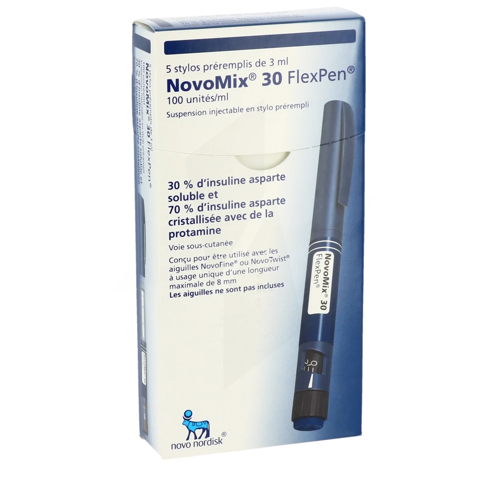 Novomix 30 Flexpen 100 Unités/ml, Suspension Injectable En Stylo Prérempli