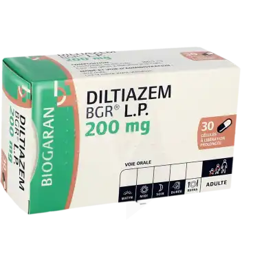Diltiazem Bgr Lp 200 Mg, Gélule à Libération Prolongée à Agen