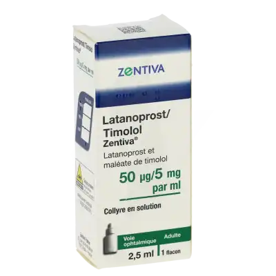 Latanoprost/timolol Zentiva 50 Microgrammes/5 Mg Par Ml, Collyre En Solution à Bordeaux