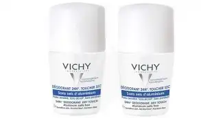 Vichy Déodorant Toucher Sec Déodorant 24h Actif Anti-odeur D'origine Naturelle Toucher Sec 2roll-on/50ml à Vétraz-Monthoux