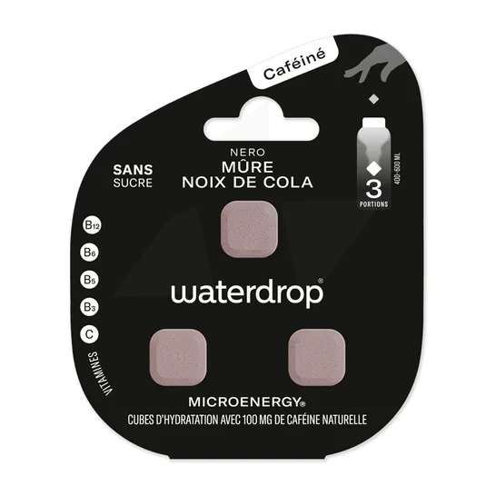 Microenergy NERO waterdrop®  100mg de Caféine Naturelle et