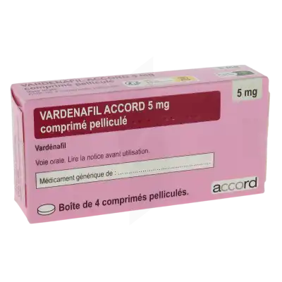 VARDENAFIL ACCORD 5 mg, comprimé pelliculé