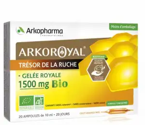 Arkoroyal Gelée Royale Bio 1500 Mg Solution Buvable 20 Ampoules/10ml à Bordeaux