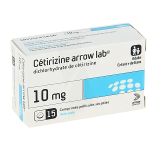 Cetirizine Arrow Lab 10 Mg, Comprimé Pelliculé Sécable